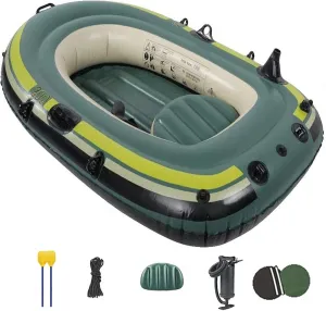 13 Person Inflatable Dinghy Boats for Adults, Inflatable Boat, Portable Boat Raft, Portable Rafting Fishing Pontoon Boat, with 3 Separate Air Chambers 200 * 120 * 35cm