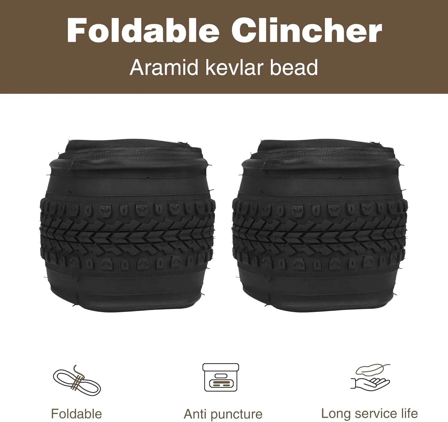 2 Pack 26x1.5 Bike Tire with Tubes City Bike Tire Mountain Bike Vintage Bicycle Tire Compatible Replacement Bicycle Tire