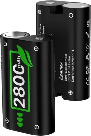 4 Pack Battery for Xbox Series X/S Controller, (2800mAh) Upgrade New 0 Cycle Higher Capacity Battery Replacement for Xbox One/Xbox One S/Xbox One X/Xbox One Elite/Xbox Series X/Xbox Series S