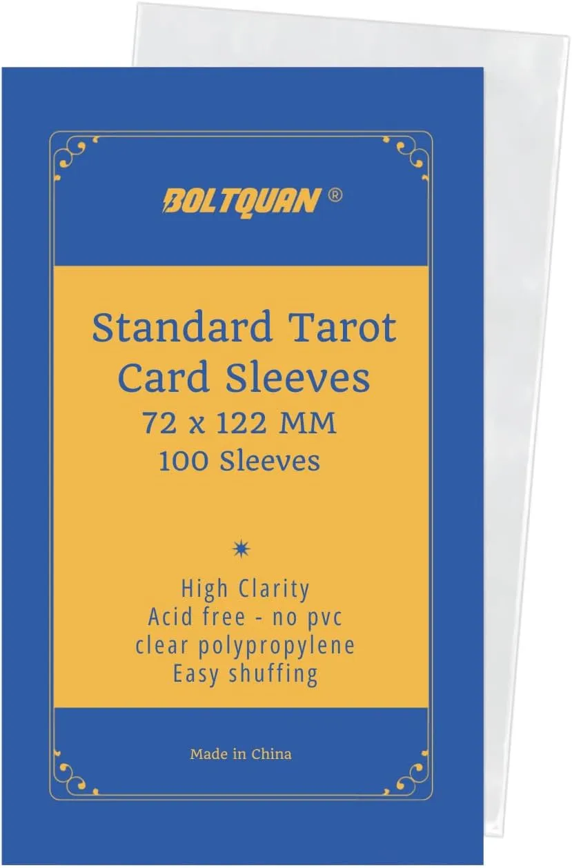 72x122 mm Tarot Card Sleeves  Premium Protective Card Sleeves for Standard Tarot Decks, Durable Clear Non-Glare Finish, Fits Most Tarot Cards