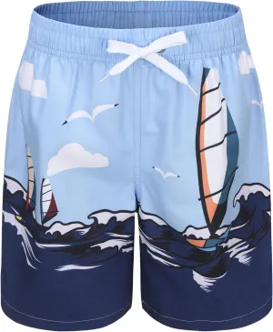 Boys Swim Trunks Quick Dry UPF 50  Beach Swim Shorts Kids Board Shorts 3-14 Years