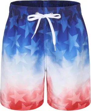 Boys Swim Trunks Quick Dry UPF 50  Beach Swim Shorts Kids Board Shorts 3-14 Years