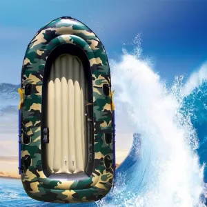 Foldable Inflatable Boat for Adults, PVC Heavy Duty Inflatable Canoe with 2 Paddle Holders, for Fishing, Scuba Diving