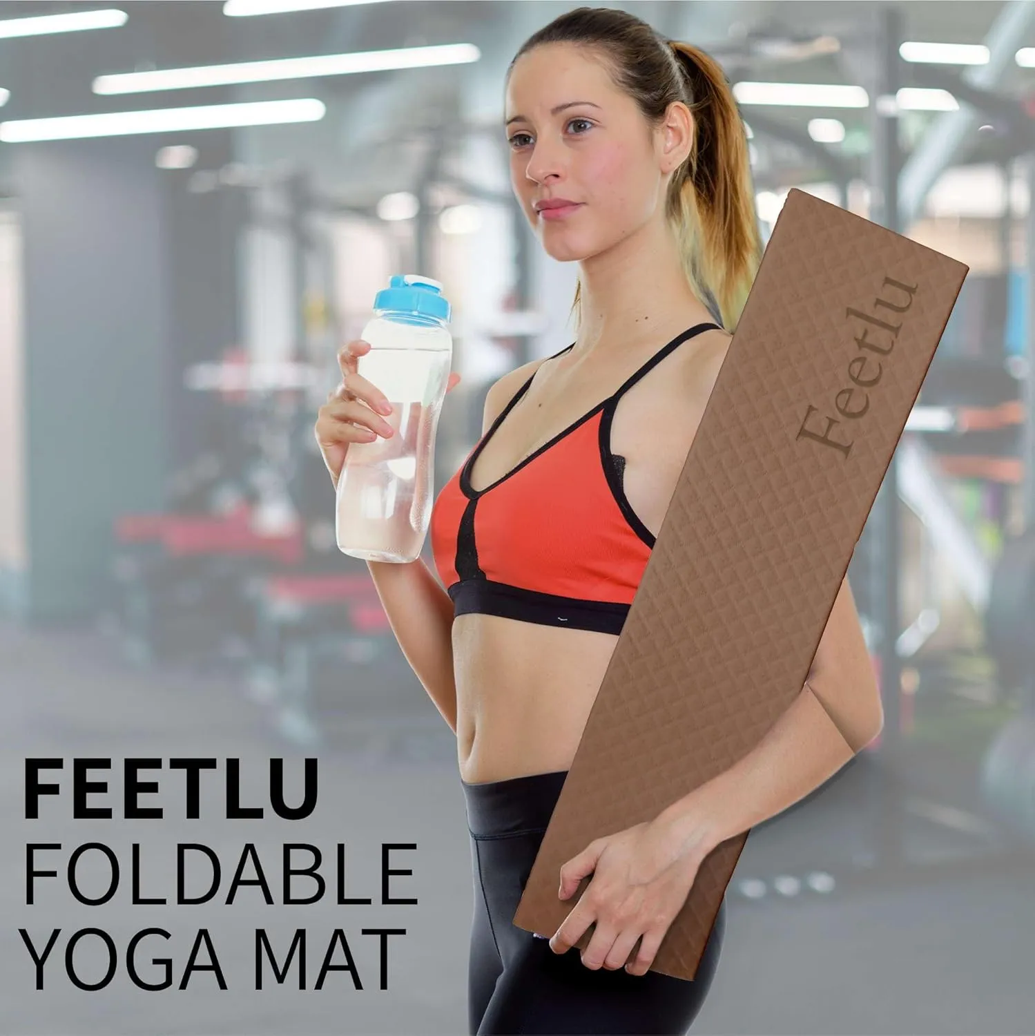 Foldable Yoga Exercise Mat  Lightweight, Anti-Slip, and Easy to Store for Yoga, Pilates, Home Workouts, and Floor Exercises