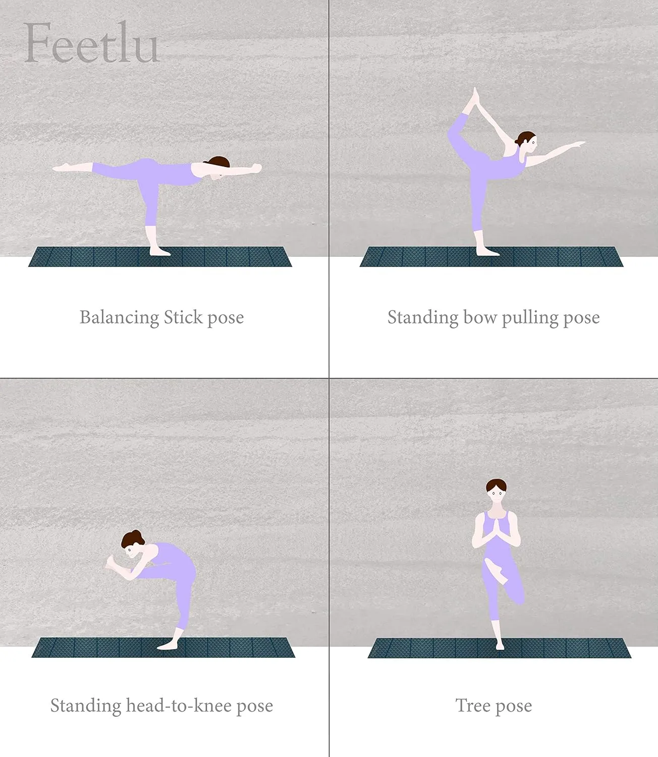 Foldable Yoga Exercise Mat  Lightweight, Anti-Slip, and Easy to Store for Yoga, Pilates, Home Workouts, and Floor Exercises