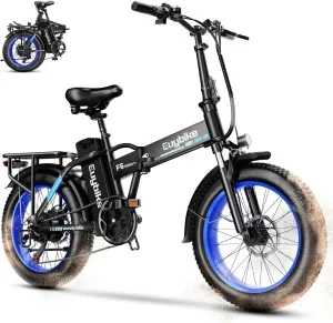 Folding Electric Bike for Adults, 1000W Motor(1500W Peak),30MPH, 60Mile,48V 20AH Battery,20" Fat Tire Foldable Electric Bicycle,Commuter Beach Snow E-Bikes,7-Speed