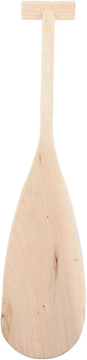 GANAZONO Ergonomic Wooden Paddle 23.5 Inches for Canoes and Rafts Comfortable Grip