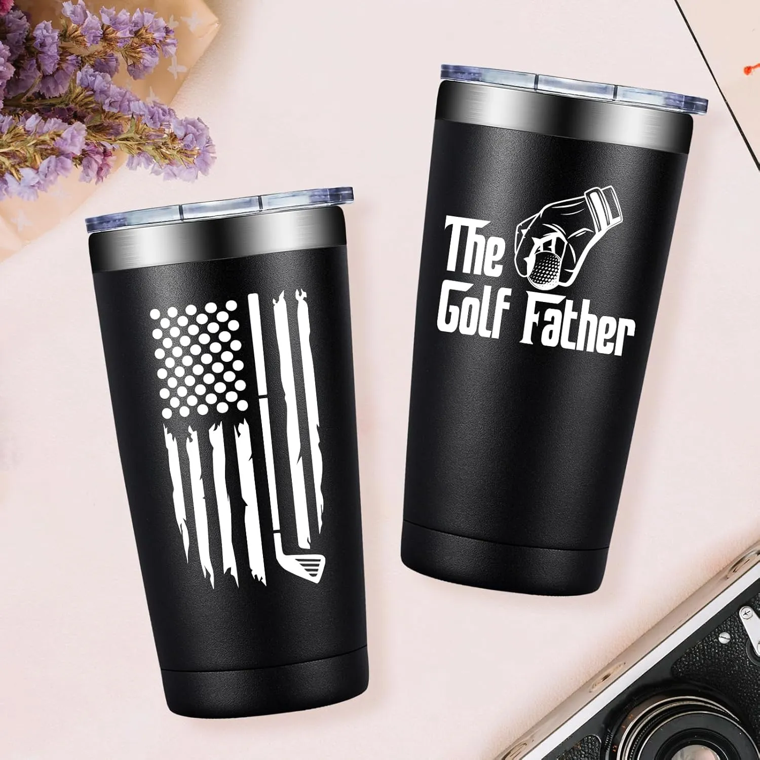Grifarny Golf Gifts for Men - Fathers Day Golf Gifts for Dad, Grandpa, Papa, Husband, Golfers, Golfing Lovers - The Golfs Father Tumbler Mug 20oz