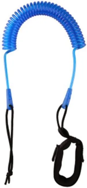 Inflatable Paddle Boards 4 Feet Surfboard Ankle Leash Ankle Leash Surfing Elastic Coiled Stand UP Paddle Board Leg Rope Surf Sup Surf Leash Vacation Must Haves (Color : Blue)