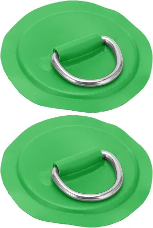 Kayak D Ring Patch, PVC D Ring Pad Patch Inflatable Boat Raft Dinghy Canoe Surfboard Kayak Tie Down Fitting(Green) Rowing