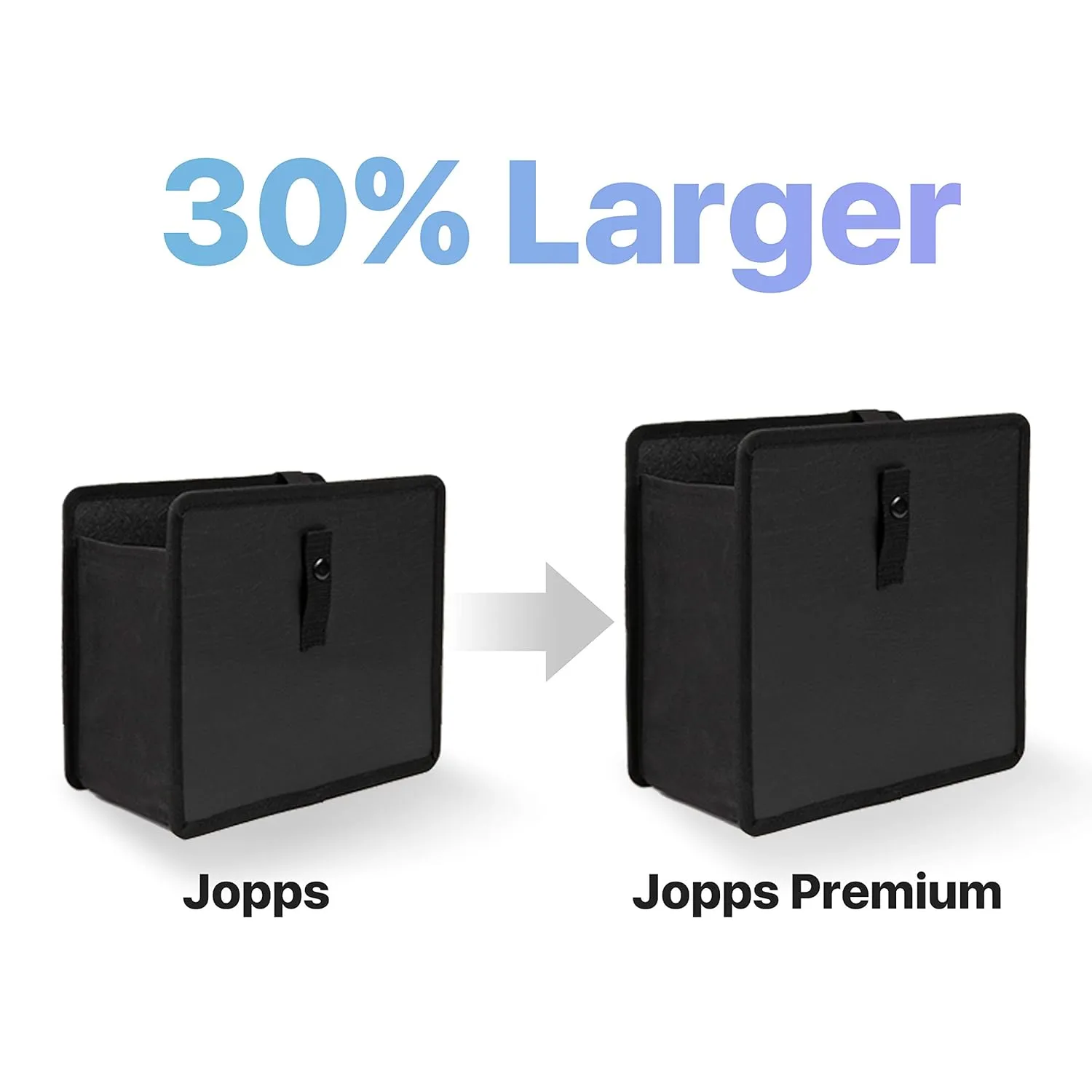 KMMOTORS Jopps Premium Diamond Car Trash Can  Luxury Foldable Bin with Strap, PU Leather & Oxford, Waterproof, Bling Crystal Design for Stylish Interiors (Large, Diamond Black)