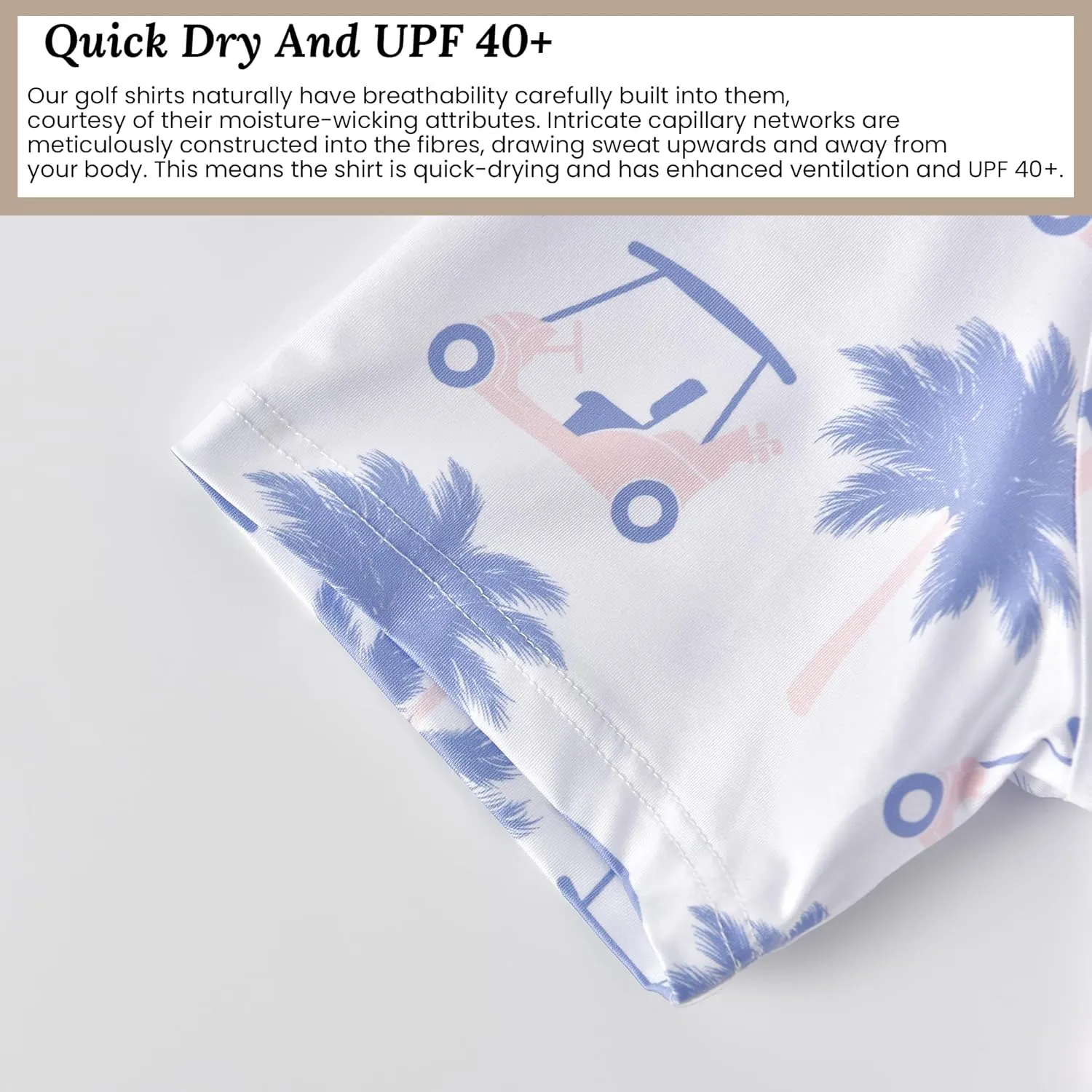 Mens Cool Crazy Funny Printed Golf Polo Shirts Summer Stretchy Dry Fit Short Sleeve Performance Shirts