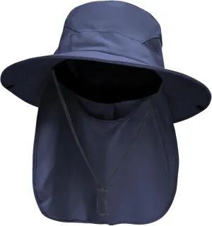 NPJY Sun Fishing Hats for Men Women UV Sun Protection Bucket Hat with Foldable Neck Flap