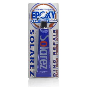 Solarez UV Cure Epoxy Low Lite Ding Repair (1 oz) Low Light Surfboard Repair ~ Sun Cures 100% Dry in Cloudy Weather! ~ EPS Foam Safe, Non Yellowing, Super Strong Fix in 3 Minutes! Made in The USA