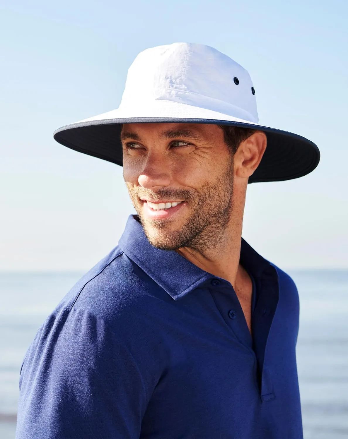 Solbari Unisex Traveler Broad Brim Sun Hat UPF 50 , Ultimate UV Protection, Lightweight & Breathable, Packable Travel Hat