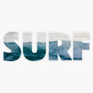 Surf Sticker Decal Vinyl Bumper Sticker Decal Waterproof 5"