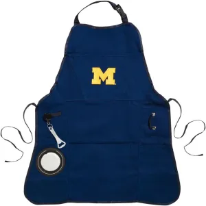 Team Sports America University of Michigan Grilling Apron | Bottle Opener and Insulated Beverage Holder | Adjustable Straps