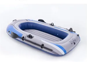 TEmkin Foldable Inflatable Boat Series, Raft Inflatable Kayak, Fishing Boat Rubber Boat, Adult and Children's Paddle Boat (One Color 198CM*122CM)