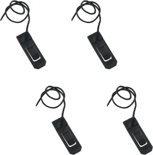 ZCZQC Surfboard Fin Buckle 4PCS Black Nylon Surfboard Longboard Surfing Fin Clip Water Divider Buckle Skeg Fin Lock Tail Clip
